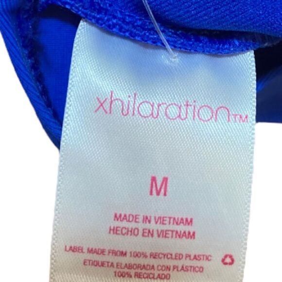 Xhilaration Juniors Blue Cinch-Front Bralette Bikini Swim Top, Size M, NWT - Picture 5 of 6